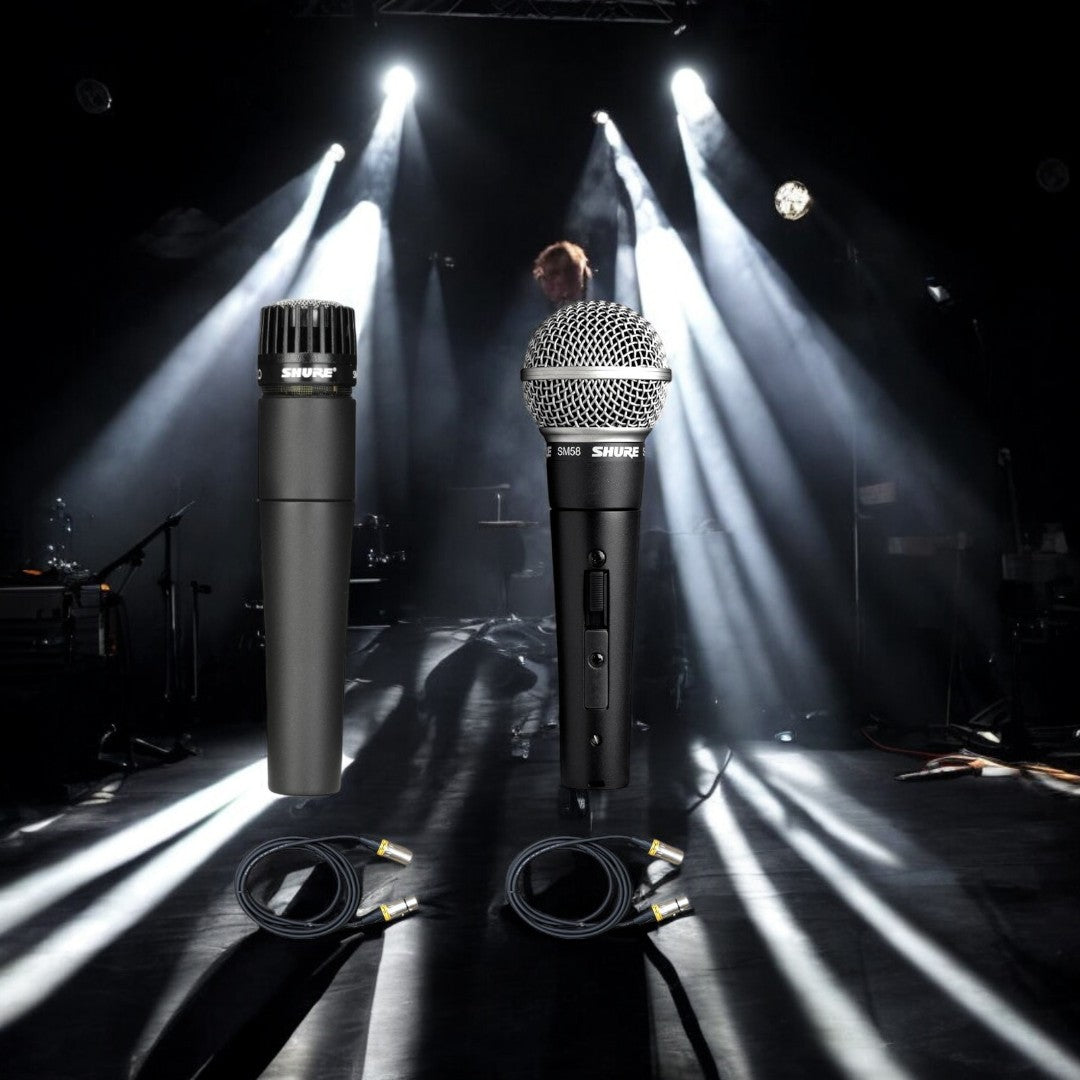 為樂隊音樂人量身打造的超值套裝:Shure SM58 與 SM57 microphone 的完美搭配