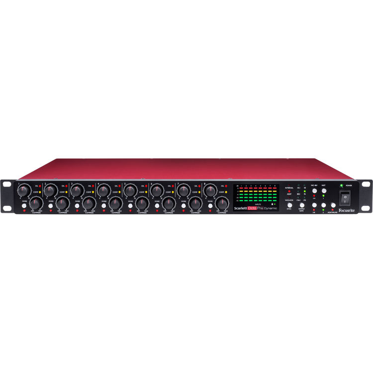Focusrite Scarlett OctoPre Dynamic (Eight-channel mic pre with A-D/D-A conversion and analogue compression)