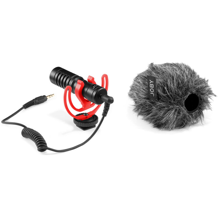JOBY Wavo Mobile 移動型緊湊式相機麥克風,配備 Rycote 懸吊架 (JBO1643-BWW)