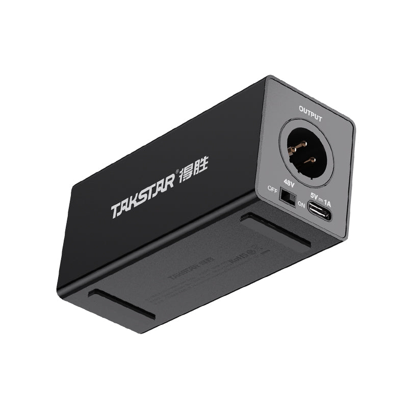 Takstar PM5 (Gen 2) 48V Phantom Power Supply 可充電幻象電源|USB-C 充電|適用 XLR 電容咪高峰