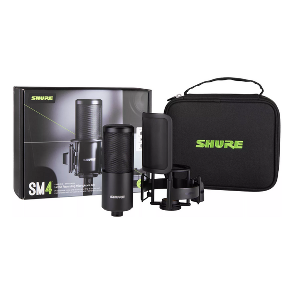 Shure SM4 Home Recording Microphone Kit 【SM4-K-KIT】家庭錄音套裝 (含: 電容咪 + 收納包 + 防震架 + pop filter) Shure SM4 Home Recording Microphone Kit 【SM4-K-KIT】家庭錄音套裝 (含: 電容咪 + 收納包 + 防震架 + pop filter)