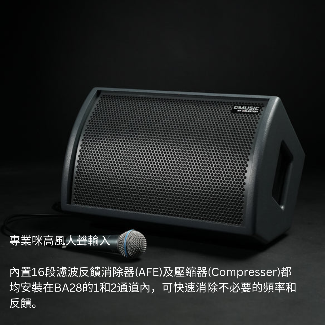 C-MUSIC BA28 Busking 套裝:便攜式全功能喇叭 + 2支 U302 wireless mic