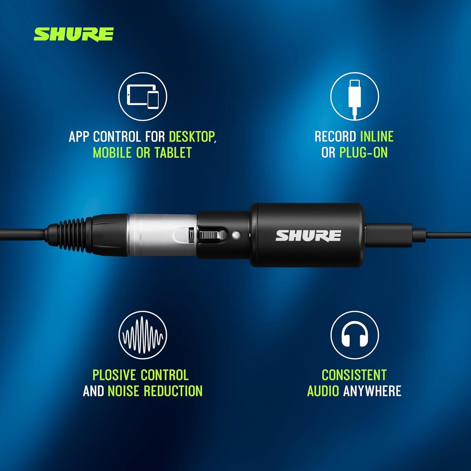 Shure MVX2U Gen 2 (XLR 至 USB-C 數碼音訊介面 / audio interface)