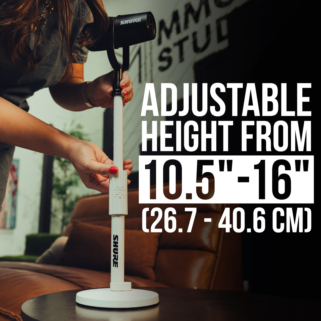 Shure SH-DESKTOP1-W 6 吋圓底座桌面咪架(白色)
