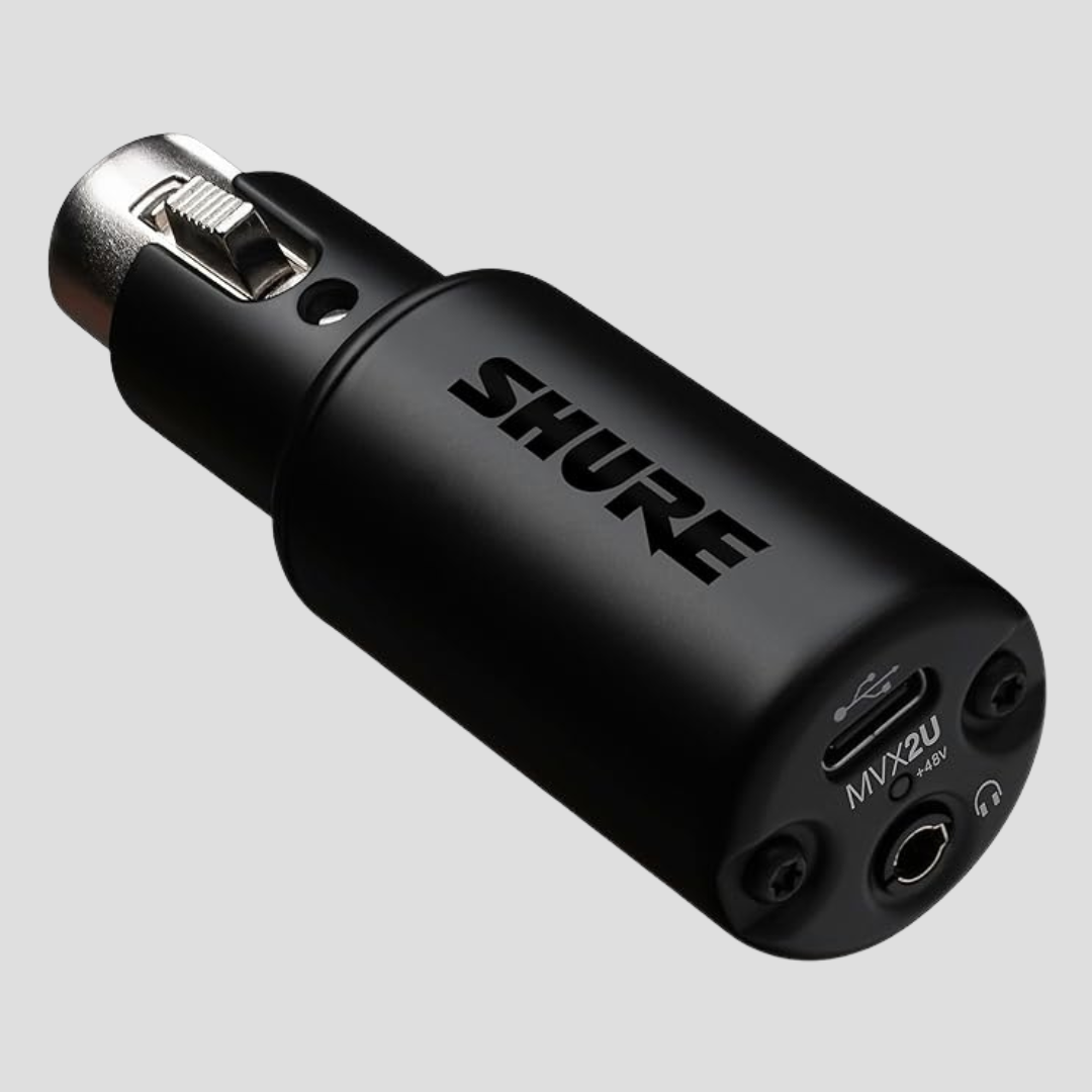 電腦錄音套裝(單人): Shure SM58-LC microphone + Shure MVX2U 錄音界面