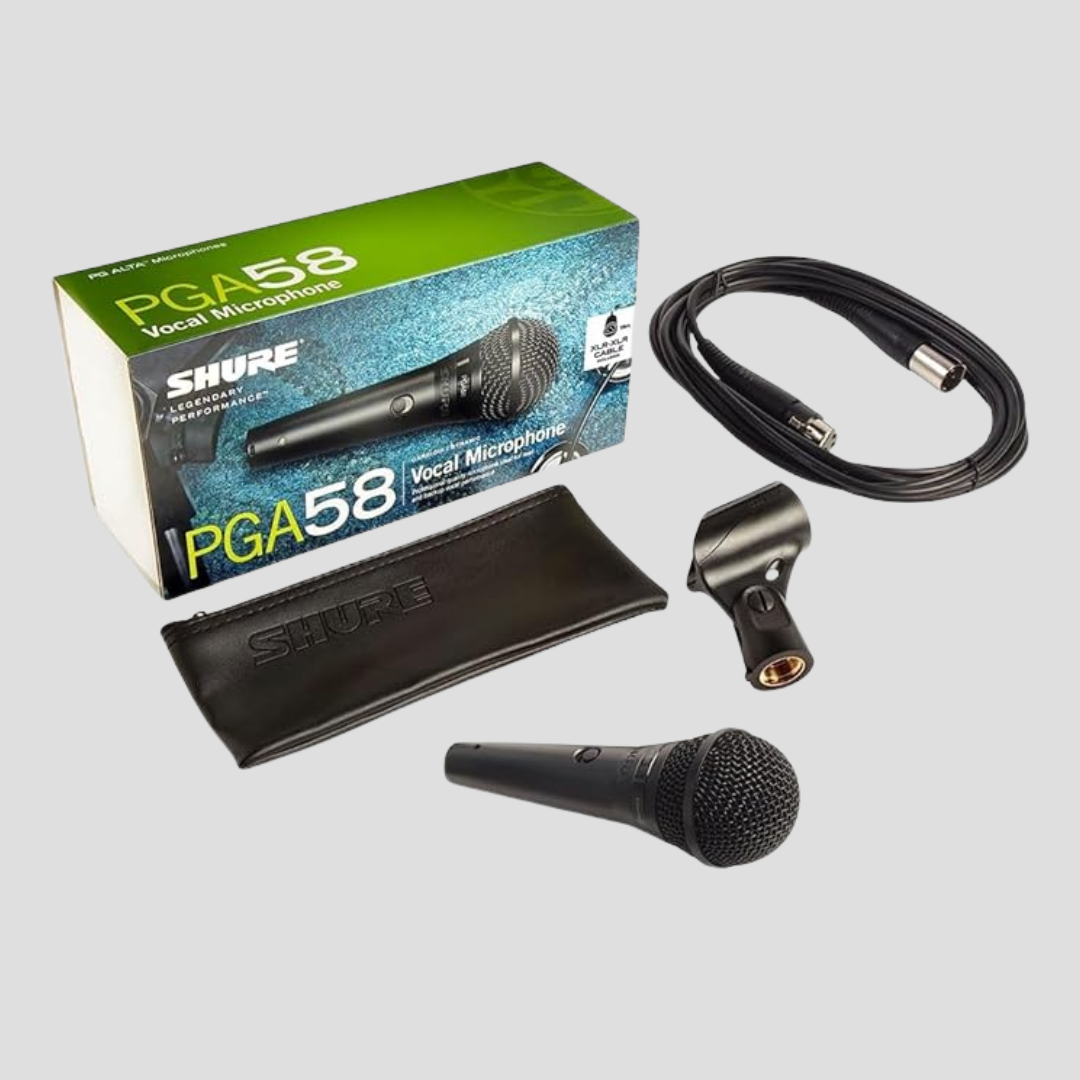 SHURE PGA58-XLR 動圈人聲咪高峰 (有開關 及 XLR 咪線)
