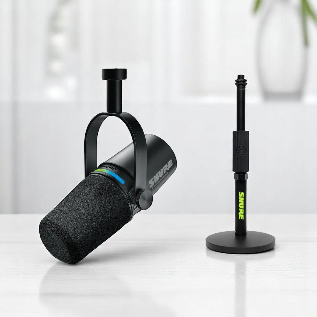 Shure MV7i 專業桌面套裝 : 包括 Shure SH-Broadcast1 桌面支架