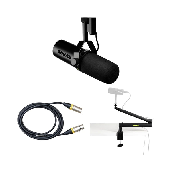 Shure SM7dB YouTuber/Podcast 錄音套裝|SM7dB +3 米 XLR 咪線+SH-Broadcast2 支架 Shure SM7dB YouTuber/Podcast 錄音套裝|SM7dB +3 米 XLR 咪線+SH-Broadcast2 支架