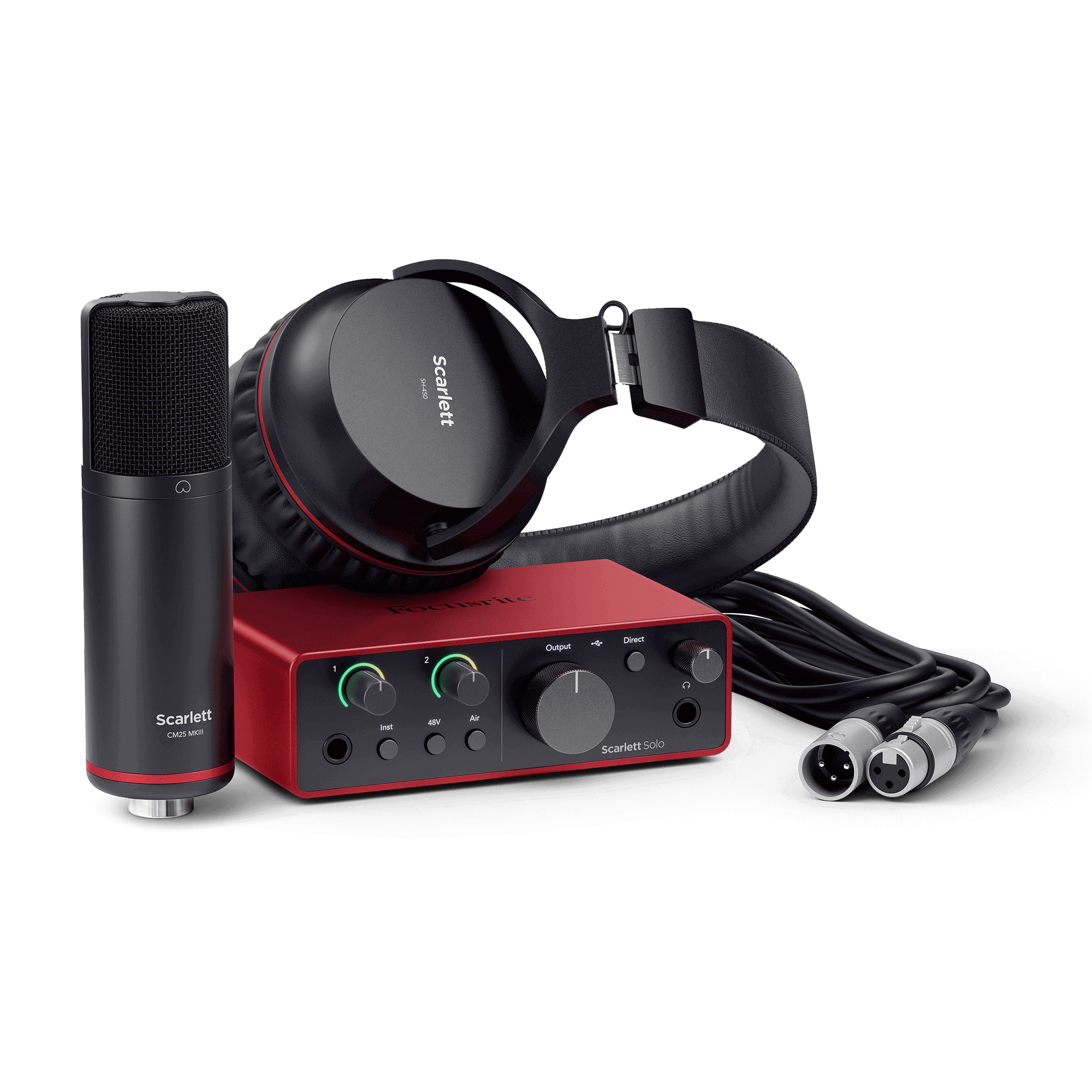 Focusrite Scarlett Solo Studio 4th generation (USB 電腦錄音套裝)