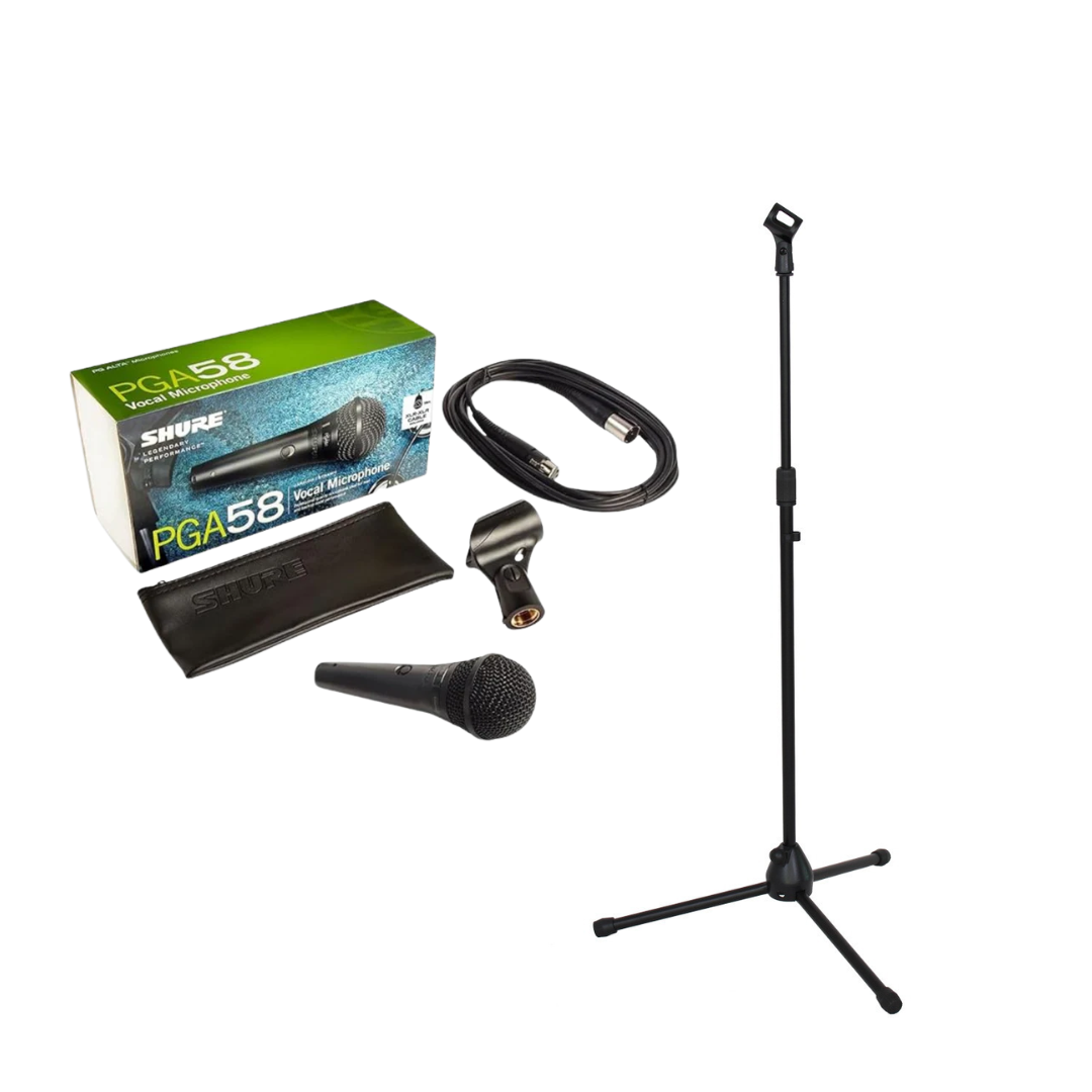 Shure PGA58-XLR microphone 連 mic stand 套裝