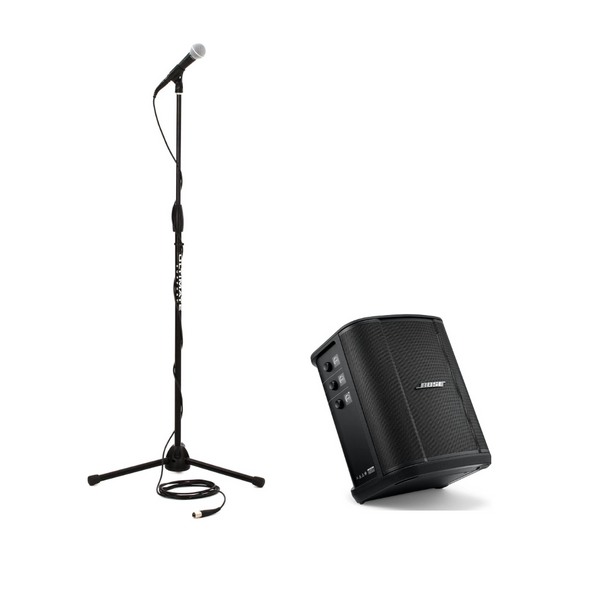 Busking 套裝: Bose S1 Pro+ 擴音機 + Shure Stage Performance Kit (SM58 microphone + 咪架 + 咪線) Busking 套裝: Bose S1 Pro+ 擴音機 + Shure Stage Performance Kit (SM58 microphone + 咪架 + 咪線)