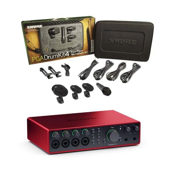 【專業鼓錄音套裝】Shure PGA Drum Kit 4 + Focusrite Scarlett 18i16 G4 電腦錄音界面 【專業鼓錄音套裝】Shure PGA Drum Kit 4 + Focusrite Scarlett 18i16 G4 電腦錄音界面