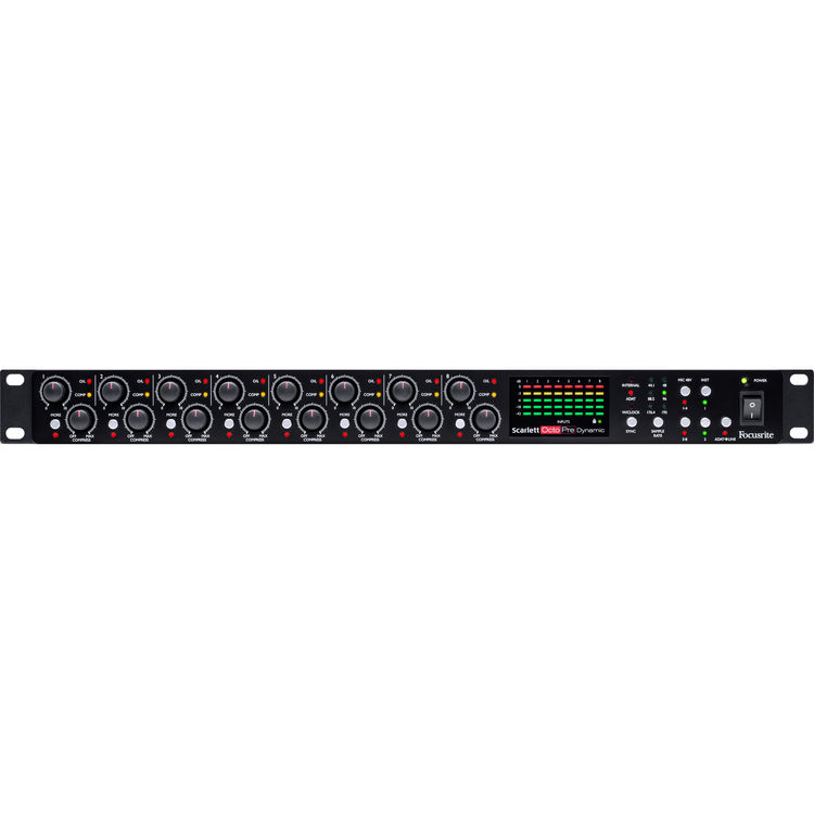 Focusrite Scarlett OctoPre Dynamic (Eight-channel mic pre with A-D/D-A conversion and analogue compression)