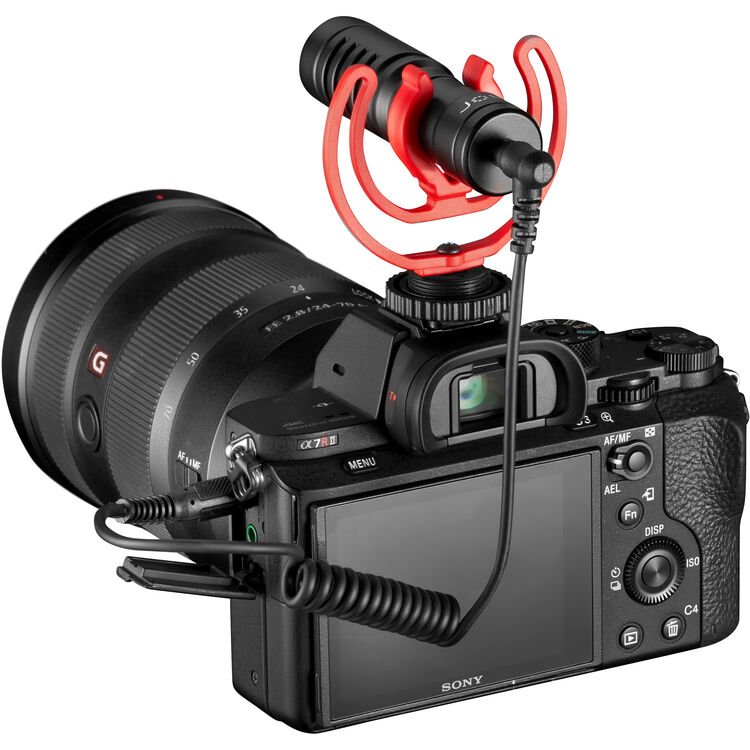 JOBY Wavo Mobile 移動型緊湊式相機麥克風，配備 Rycote 懸吊架 (JBO1643-BWW)