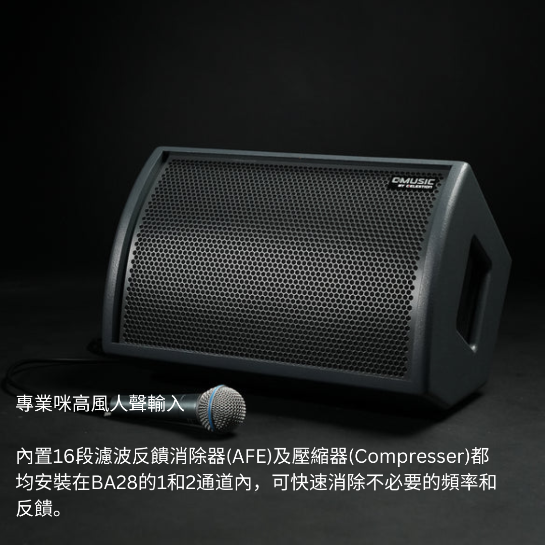 C-MUSIC BA28 Busking 套裝：便攜式全功能喇叭 + 2支 U302 wireless mic