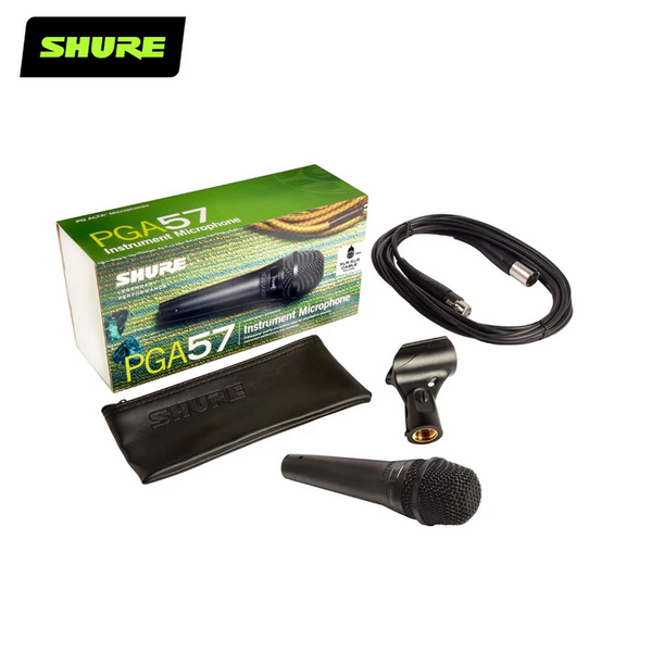 Shure PGA57-XLR 心形動圈樂器咪高峰｜附 4.57m XLR 線、咪高峰支架轉接器及收納袋