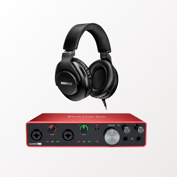 套裝：Focusrite Scarlett 8i6 G3 電腦錄音介面+ Shure SRH440A 耳機