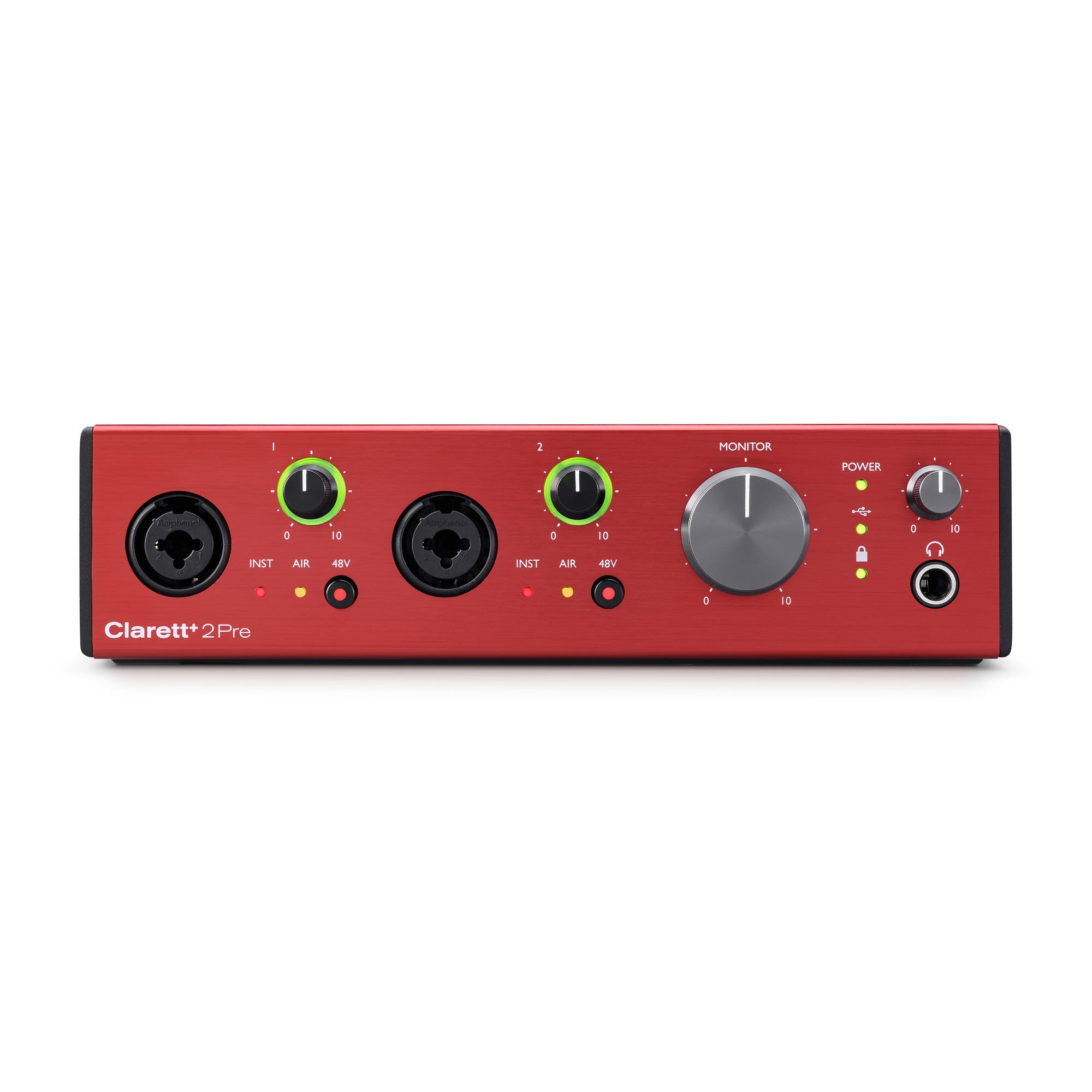 Focusrite Clarett+ 2Pre Desktop 10x4 USB Type-C Audio / MIDI Interface