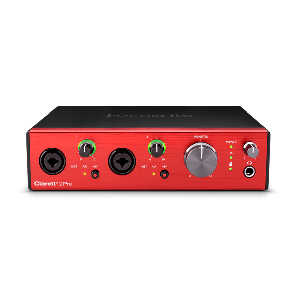 Focusrite Clarett+ 2Pre Desktop 10x4 USB Type-C Audio / MIDI Interface