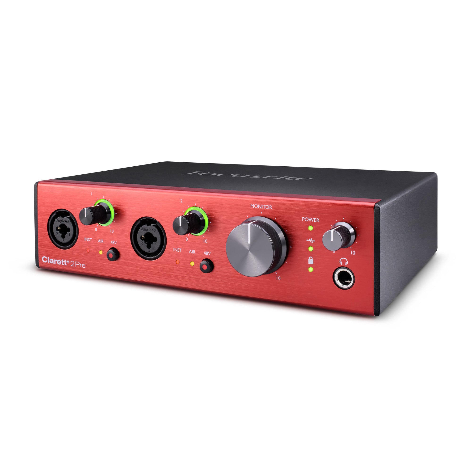 Focusrite Clarett+ 2Pre Desktop 10x4 USB Type-C Audio / MIDI Interface