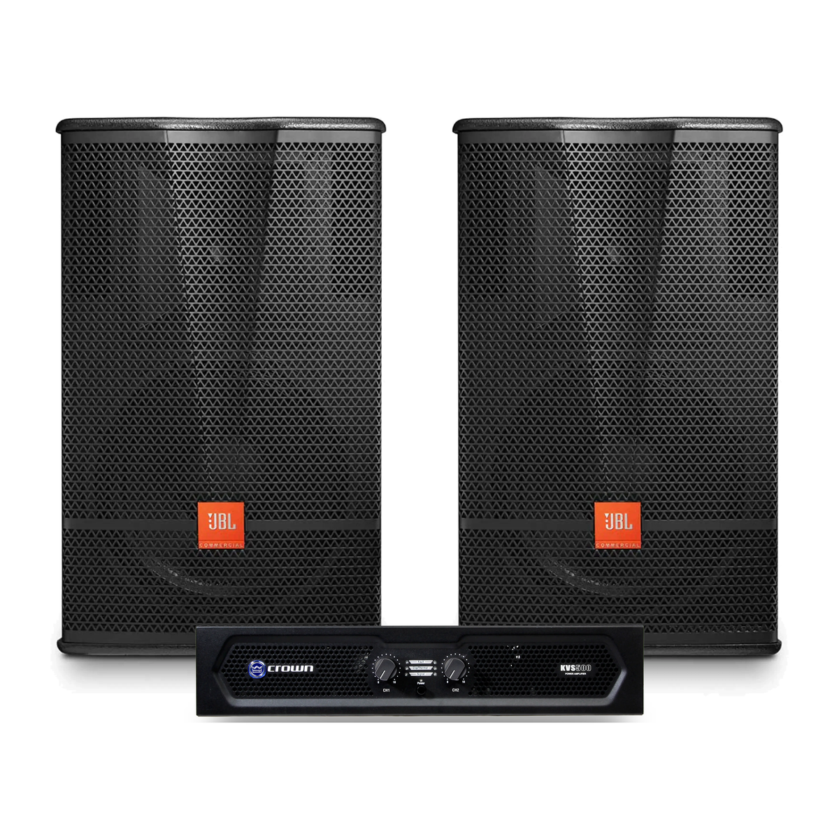 JBL CV1270 喇叭套裝：2 支 12 吋無源喇叭＋Crown KVS500 功放