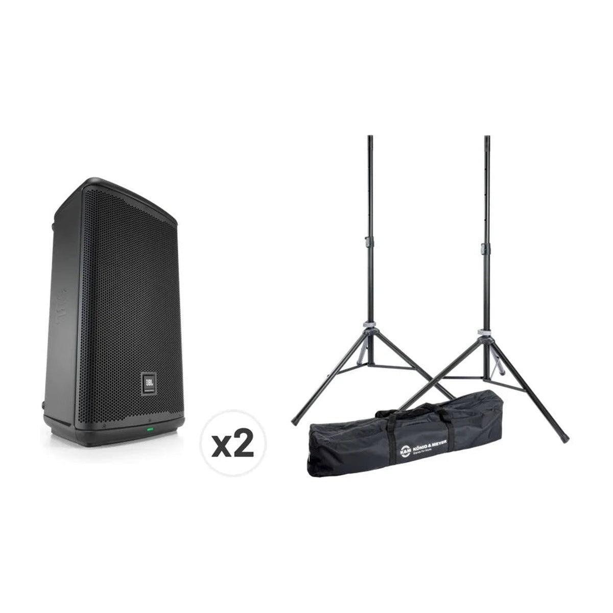 JBL EON 喇叭套裝: JBL EON 712 * 2pc + K&M 21449 喇叭支架