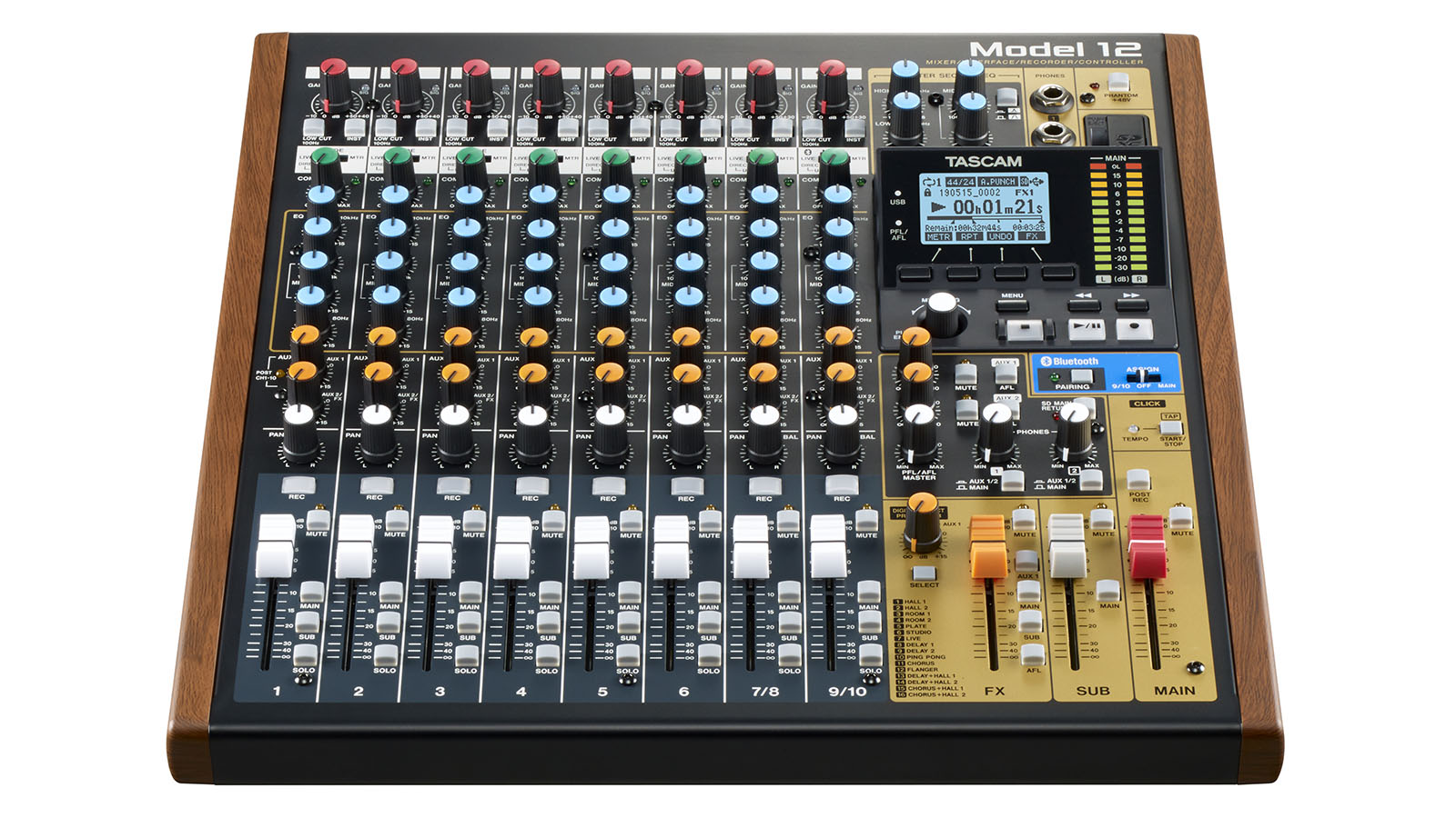 TASCAM Model 12 (12軌數位錄音 mixer，DAW控制器及音頻介面)