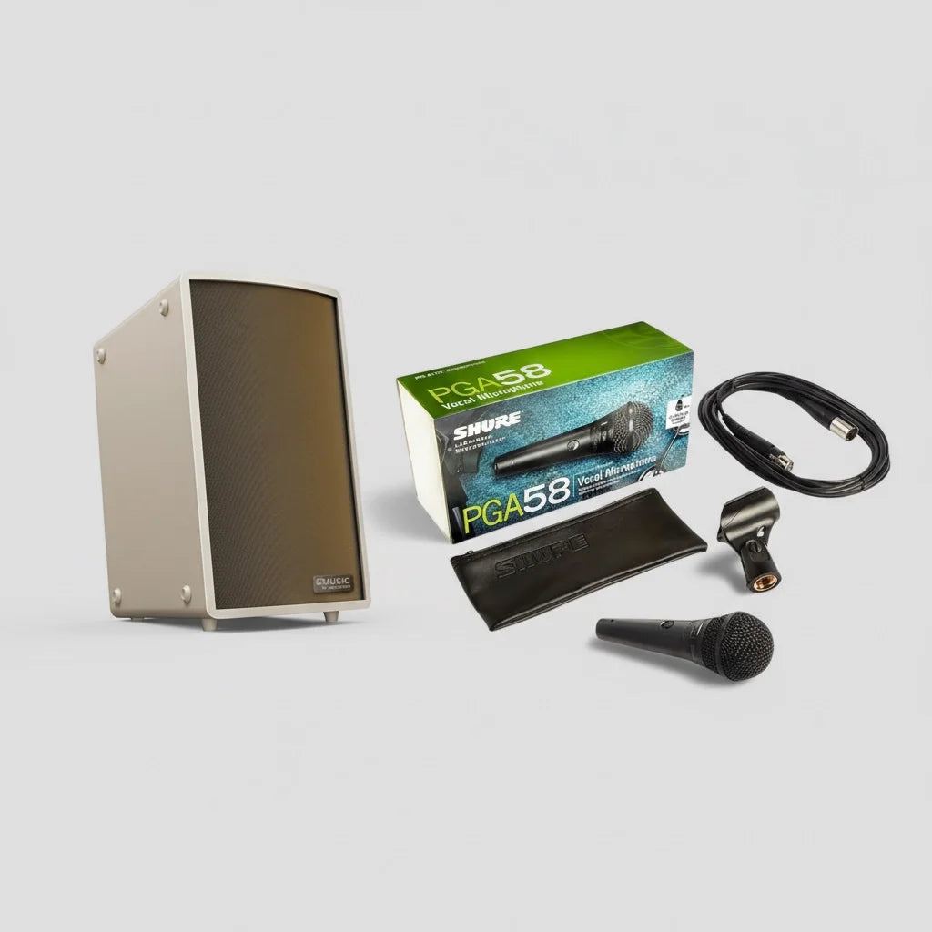 C-MUSIC Hometainer 6 套裝: 連 Shure PGA58 XLR (咪高峰 + 咪綫)