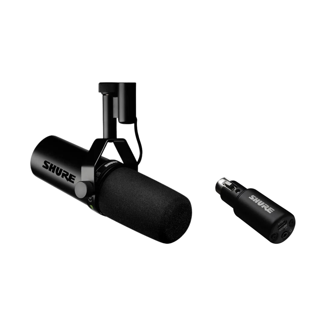 Podcast 錄音套裝：Shure SM7dB + Shure MVX2U Gen 2 數碼音訊介面