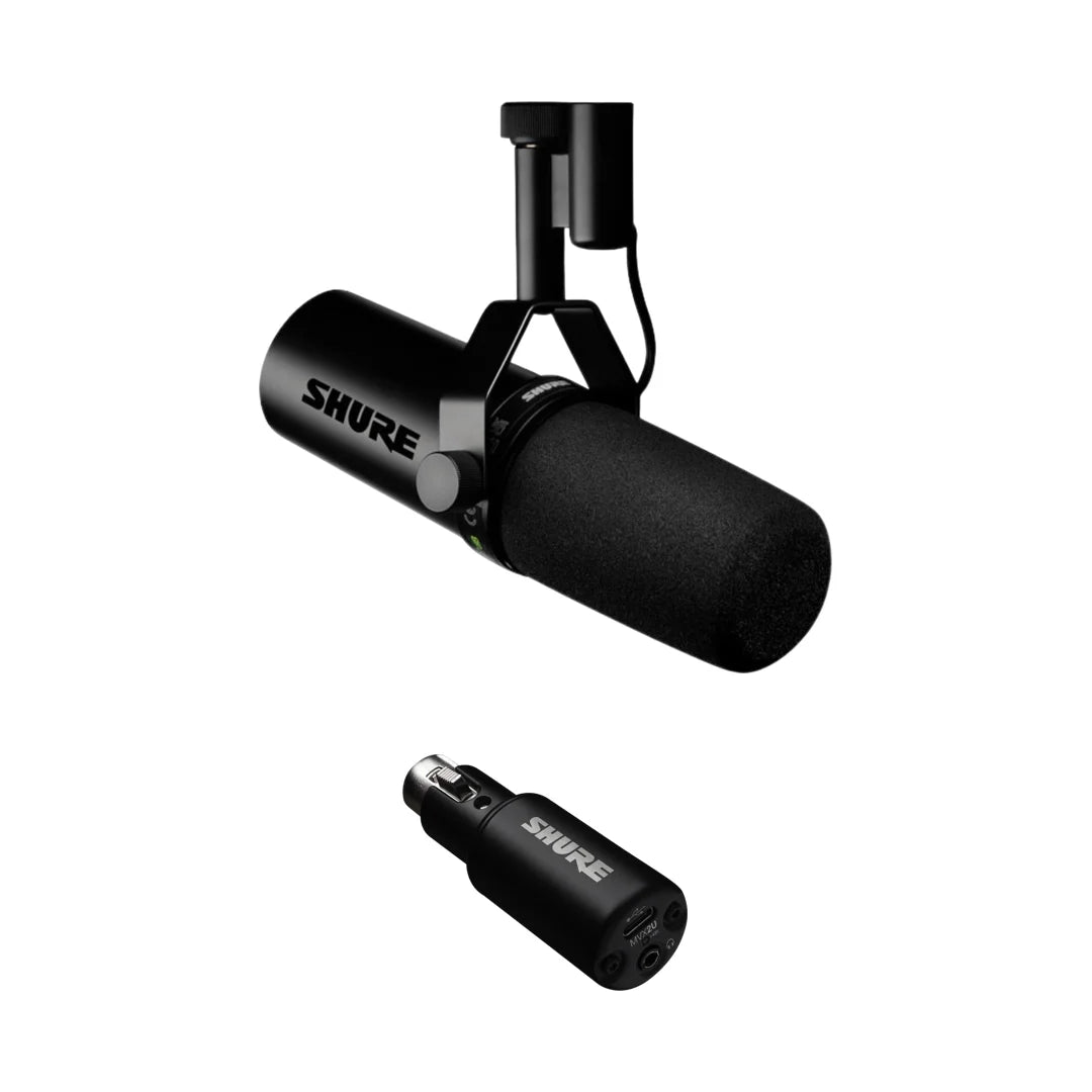 Podcast 錄音套裝：Shure SM7dB + Shure MVX2U Gen 2 數碼音訊介面