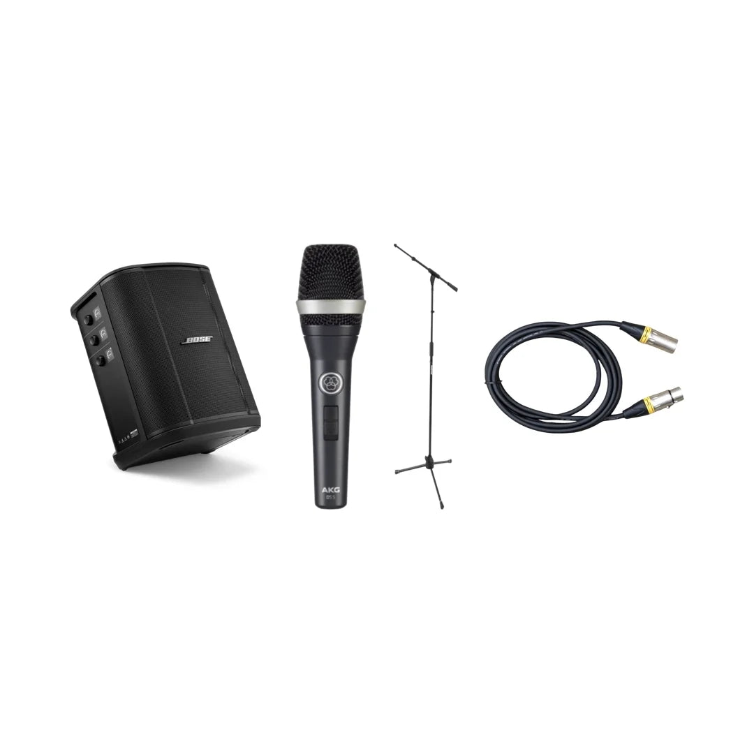 Busking 即用套裝｜Bose S1 Pro+ 流動喇叭＋AKG D5S 人聲咪＋Shure 咪架＋XLR 咪線