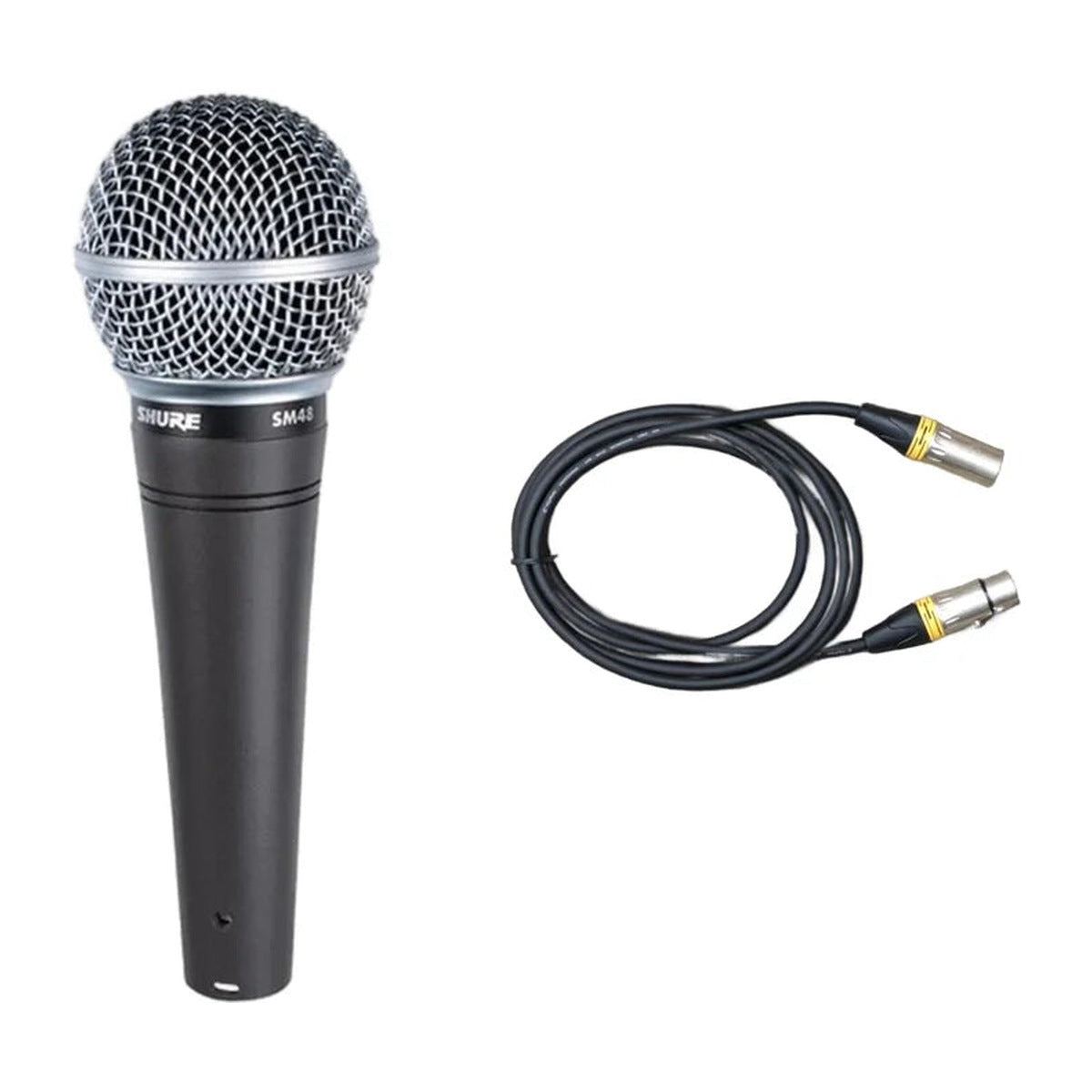 套裝：Shure SM48-LC 咪高峰 + 咪線 (長度5米 / XLR to XLR)