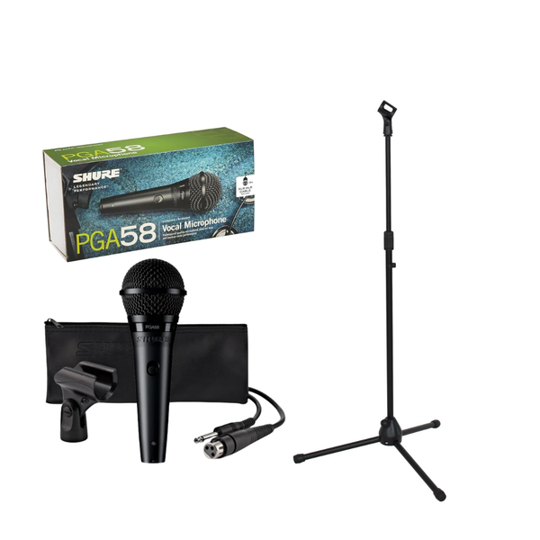 Shure PGA58-QTR 咪高峰 + mic stand 套裝