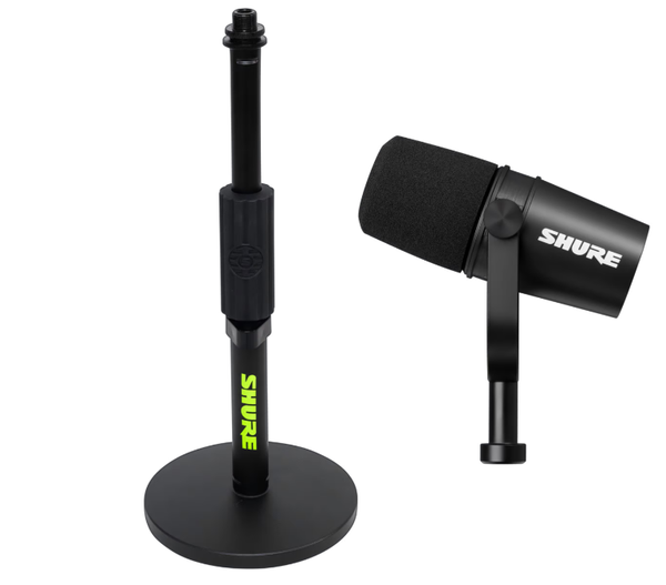 Shure MV7X 套裝，包括：Shure (SH-DESKTOP1 ) 圓形底座桌面咪高峰架