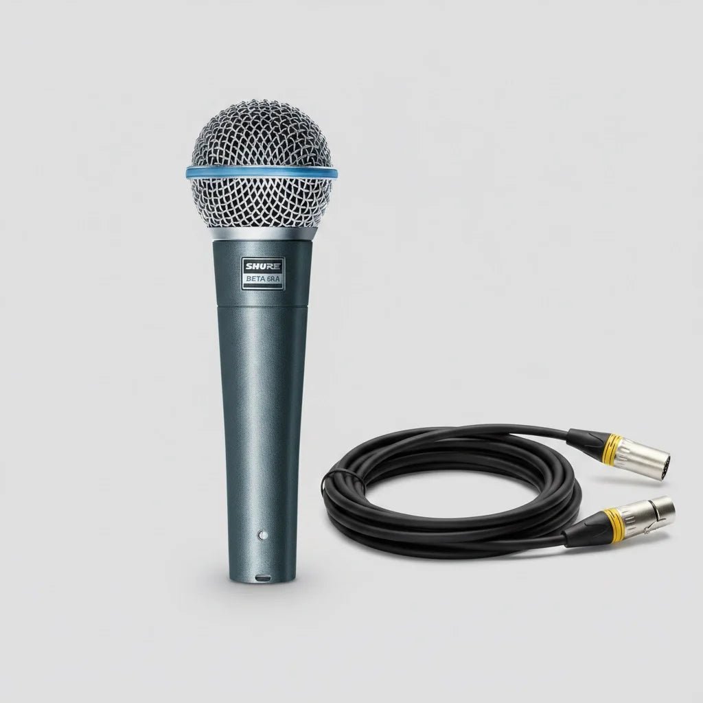 SHURE BETA 58A 動圈人聲咪 + 5米專業XLR咪線套裝｜舞台Live／K房演唱即插即唱組合